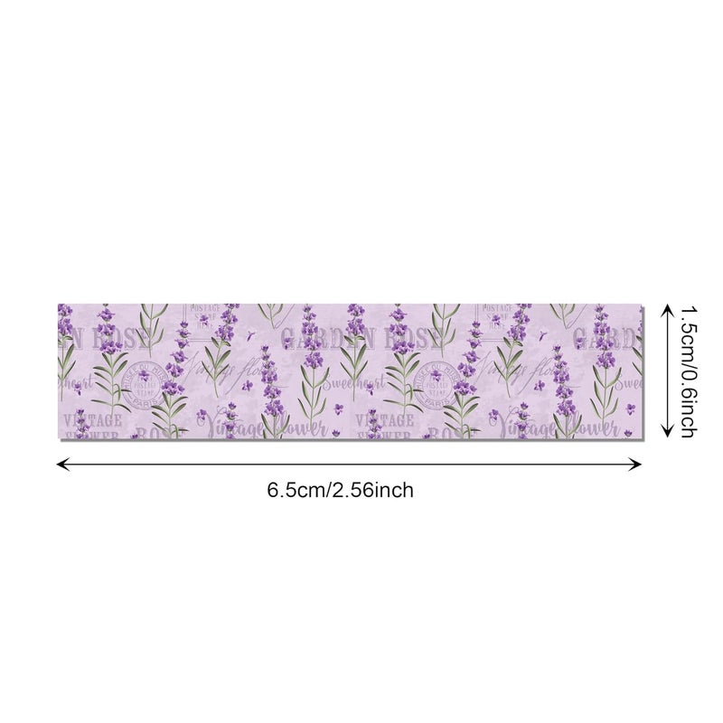 JOINFANXIN 12 Rolls of Lavender Washi Tape, Purple Floral Decorative Tape, DIY Flower Butterfly Pattern Sticker for Journals, Planners, Scrapbooking, Packaging, Crafts, Party Supplies Favors - Image 3